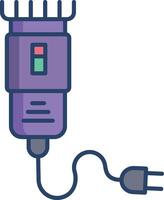 Trimmer linear color illustration vector