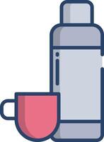 Thermo linear color illustration vector