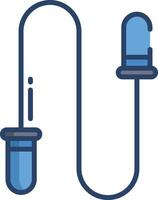 Skipping Rope linear color illustration vector