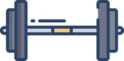 Dumbbell linear color illustration vector
