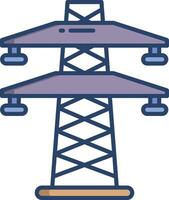 Power Line linear color illustration vector