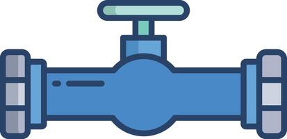 Valve linear color illustration vector