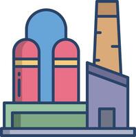 Refinery linear color illustration vector