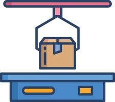 Conveyor linear color illustration vector