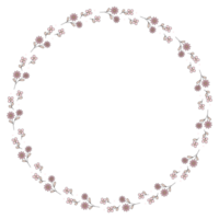 seamless pattern of tiny flowers and foliage on crown frame background png