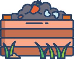 composting linear color illustration vector