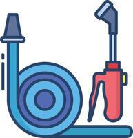 Watering Wand linear color illustration vector
