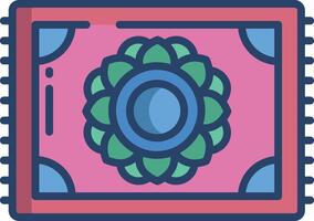 Carpet linear color illustration vector