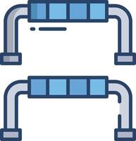 Push Up linear color illustration vector