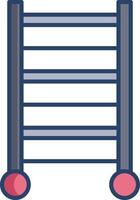 shelf stroller rack linear color illustration vector