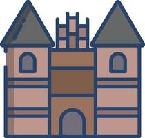 Holsten Tor linear color illustration vector