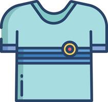 German soccer jersey linear color illustration vector