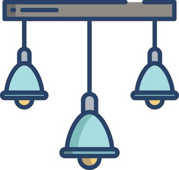 techo ligero lineal color ilustración vector