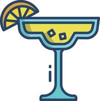 Lime juice linear color illustration vector