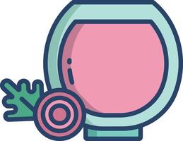 Beetroot juice linear color illustration vector