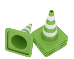 Traffic cone isolated on background. 3d rendering - illustration png