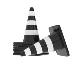 tráfego cone isolado em fundo. 3d Renderização - ilustração png