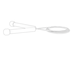 Jump rope isolated on background. 3d rendering - illustration png