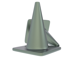 Traffic cone isolated on background. 3d rendering - illustration png