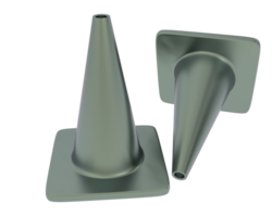 Traffic cone isolated on background. 3d rendering - illustration png
