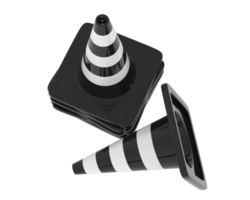 tráfego cone isolado em fundo. 3d Renderização - ilustração png