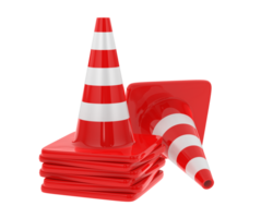 Traffic cone isolated on background. 3d rendering - illustration png