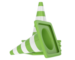 Traffic cone isolated on background. 3d rendering - illustration png