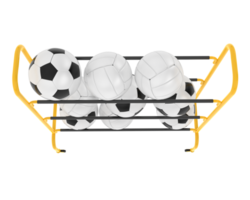 Balls trolley isolated on background. 3d rendering - illustration png