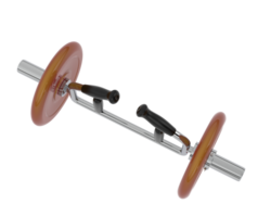 Dumbbell isolated on background. 3d rendering - illustration png