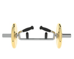 Dumbbell isolated on background. 3d rendering - illustration png