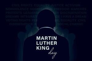Martin Luther King Jr. Day greeting card design vector