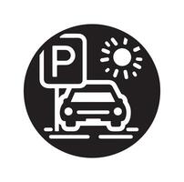 Parking icon. Car Parking Icon. Parking and traffic signs isolated on white background. Map parking pointer. illustration. vector