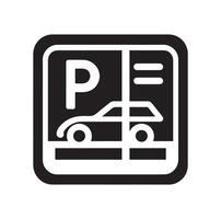 Parking icon. Car Parking Icon. Parking and traffic signs isolated on white background. Map parking pointer. illustration. vector