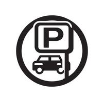 Parking icon. Car Parking Icon. Parking and traffic signs isolated on white background. Map parking pointer. illustration. vector