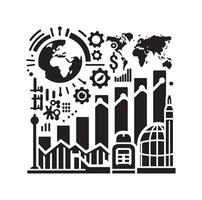 Graph Icon in trendy flat style illustration, for logo, website, vector