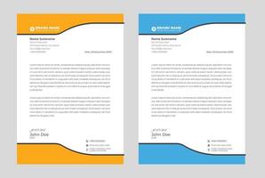 Modern Corporate professional letterhead design template with red and yellow color. Creative abstract business proposal clean letterhead design for your project. newsletter, corporate resume vector