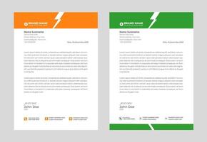 Modern Corporate professional letterhead design template with red and yellow color. Creative abstract business proposal clean letterhead design for your project. newsletter, corporate resume vector