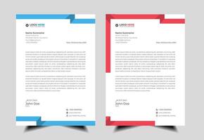 Modern Corporate professional letterhead design template with red and yellow color. Creative abstract business proposal clean letterhead design for your project. newsletter, corporate resume vector