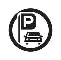 Parking icon. Car Parking Icon. Parking and traffic signs isolated on white background. Map parking pointer. illustration. vector