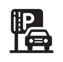 Parking icon. Car Parking Icon. Parking and traffic signs isolated on white background. Map parking pointer. illustration. vector