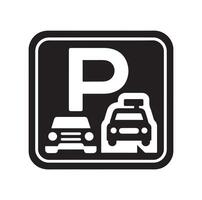 Parking icon. Car Parking Icon. Parking and traffic signs isolated on white background. Map parking pointer. illustration. vector