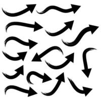 Arrows set of black icons icon collection vector