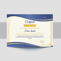 Certificates of completion template with luxury and modern golden line and shapes. Horizontal certificate For award, business, and education needs vector