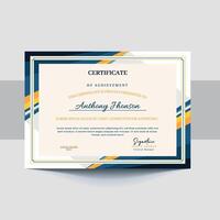 Certificates of completion template with luxury and modern golden line and shapes. Horizontal certificate For award, business, and education needs vector