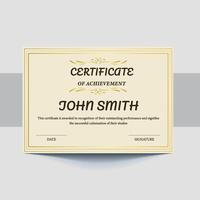 Certificates of completion template with luxury and modern golden line and shapes. Horizontal certificate For award, business, and education needs vector