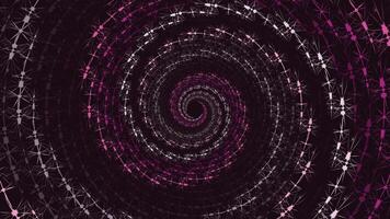 Abstract spiral dotted spinning galaxy background. vector
