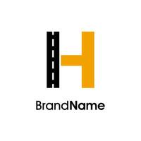 Simple Minimalist Initial H Way Logo vector