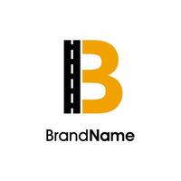 Simple Minimalist Initial B Way Logo vector