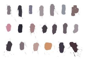 Abstract paint blot element set. Hand drawn ink splatter design bundle. Creative painting splashes templates. vector
