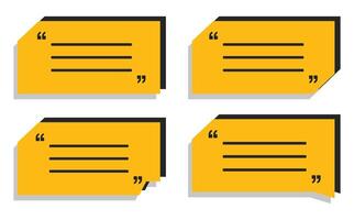 Quotation Mark Blank text frame minimal style with quote marks simple flat illustration vector